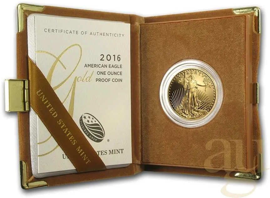 1 Unze Goldmünze American Eagle 2016 - polierte Platte