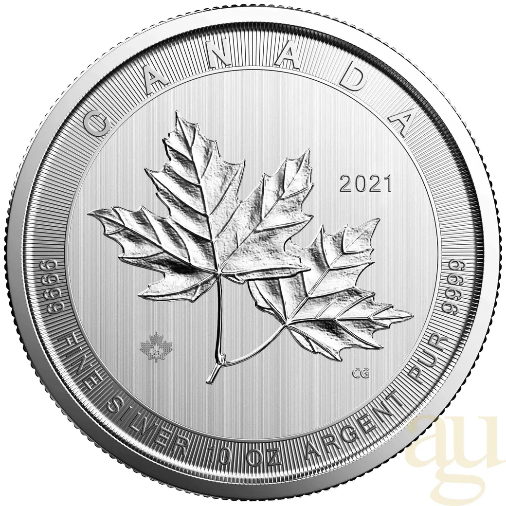 10 Unzen Silbermünze Kanada Magnificent Maple Leaf 2021