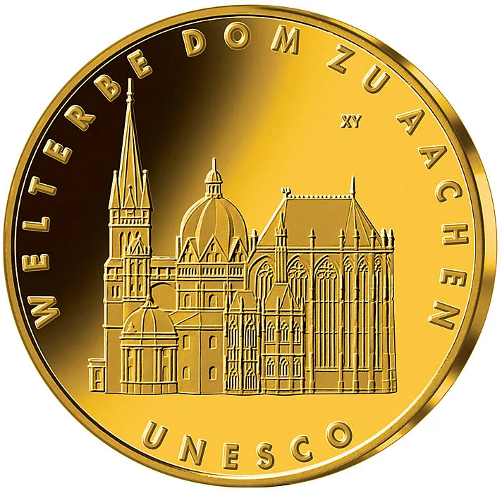 1/2 Unze Goldmünze - 100 Euro Dom zu Aachen 2012 (D)