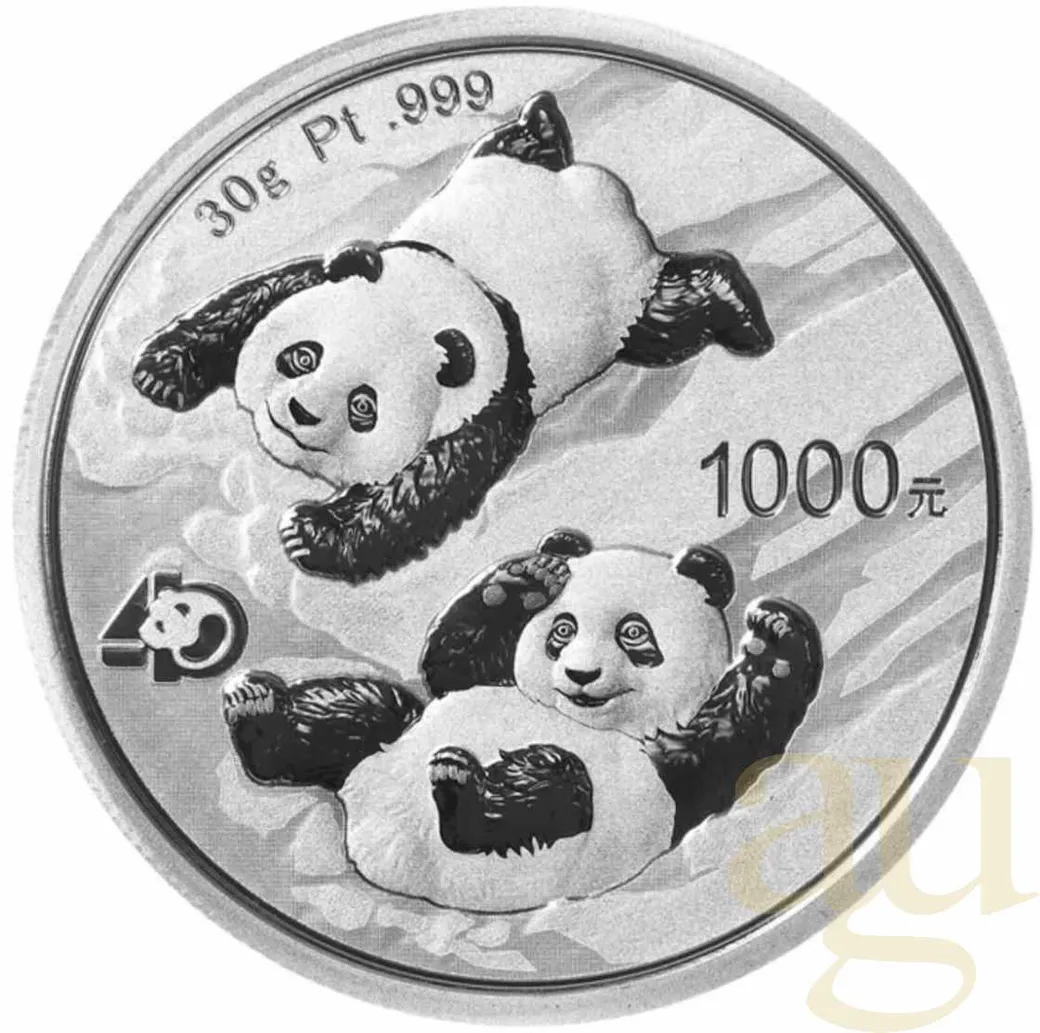 30 Gramm Platinmünze China Panda 2022