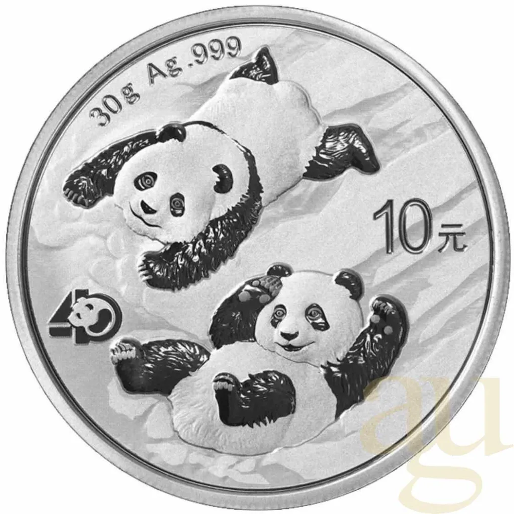 30 Gramm Silbermünze China Panda 2022