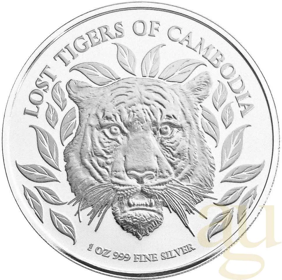 1 Unze Silbermünze Kambodscha Lost Tigers 2022