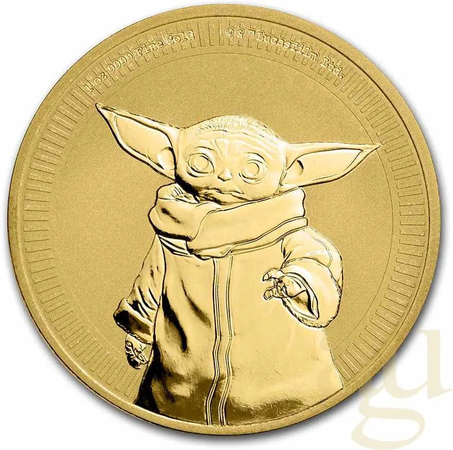 1 Unze Goldmünze Niue Star Wars - Grogu "Baby Yoda" 2021