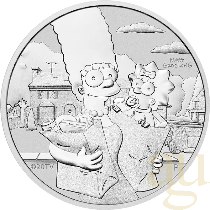 1 Unze Silbermünze Tuvalu The Simpsons - Marge & Maggie 2021
