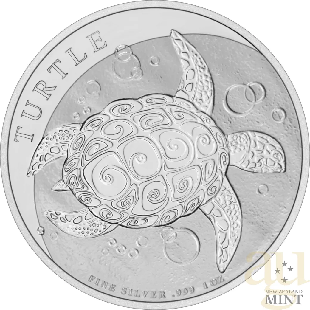 1 Unze Silbermünze Niue Schildkröte 2022