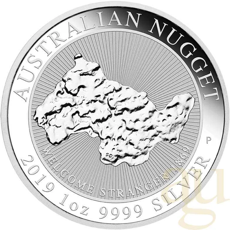 1 Unze Silbermünze Australien Nugget - Welcome Stranger 2019