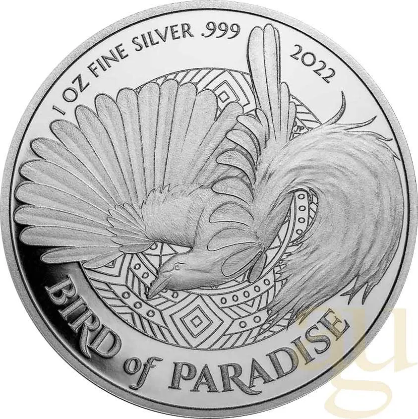 1 Unze Silbermünze Papua New Guinea Bird of Paradise 2022