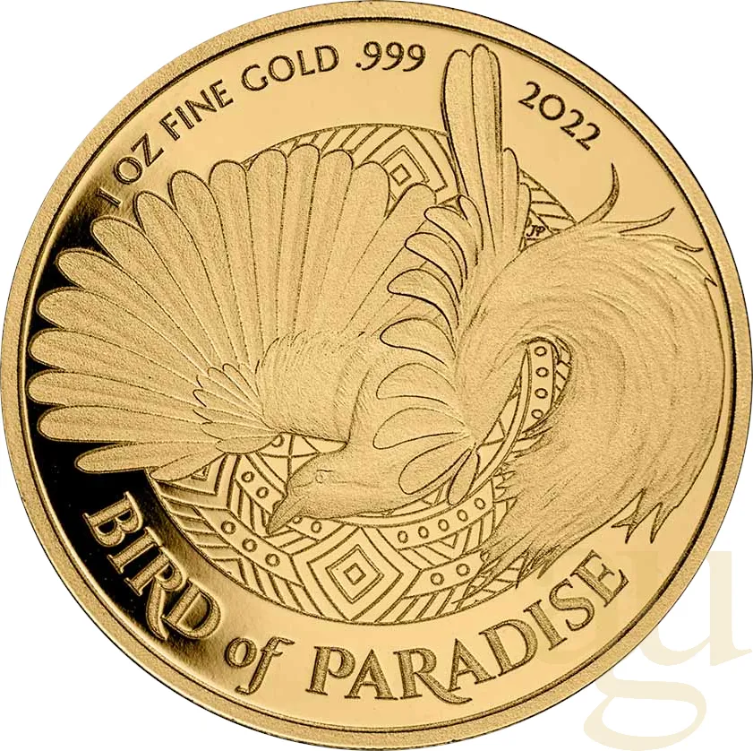 1 Unze Goldmünze Papua New Guinea Bird of Paradise 2022