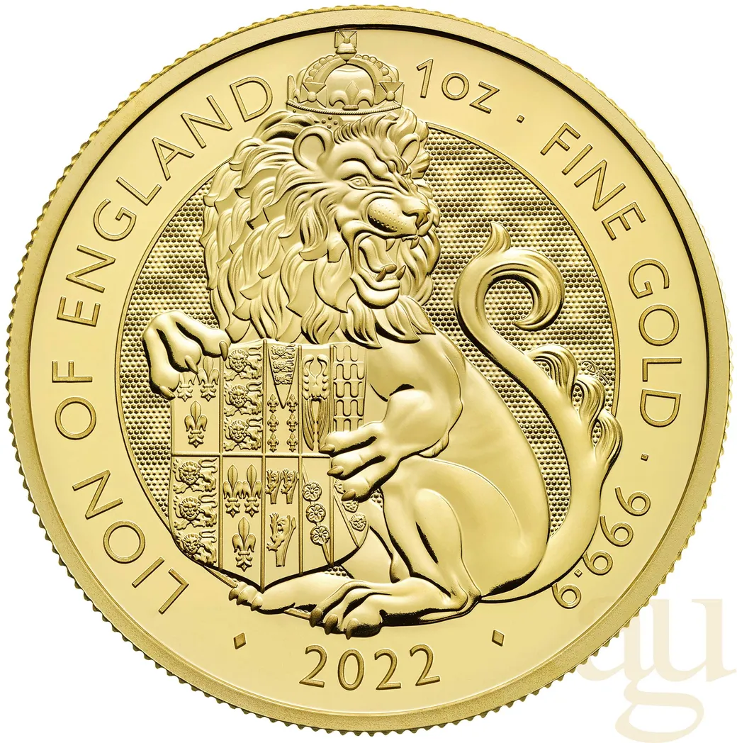1 Unze Goldmünze Tudor Beasts Lion 2022