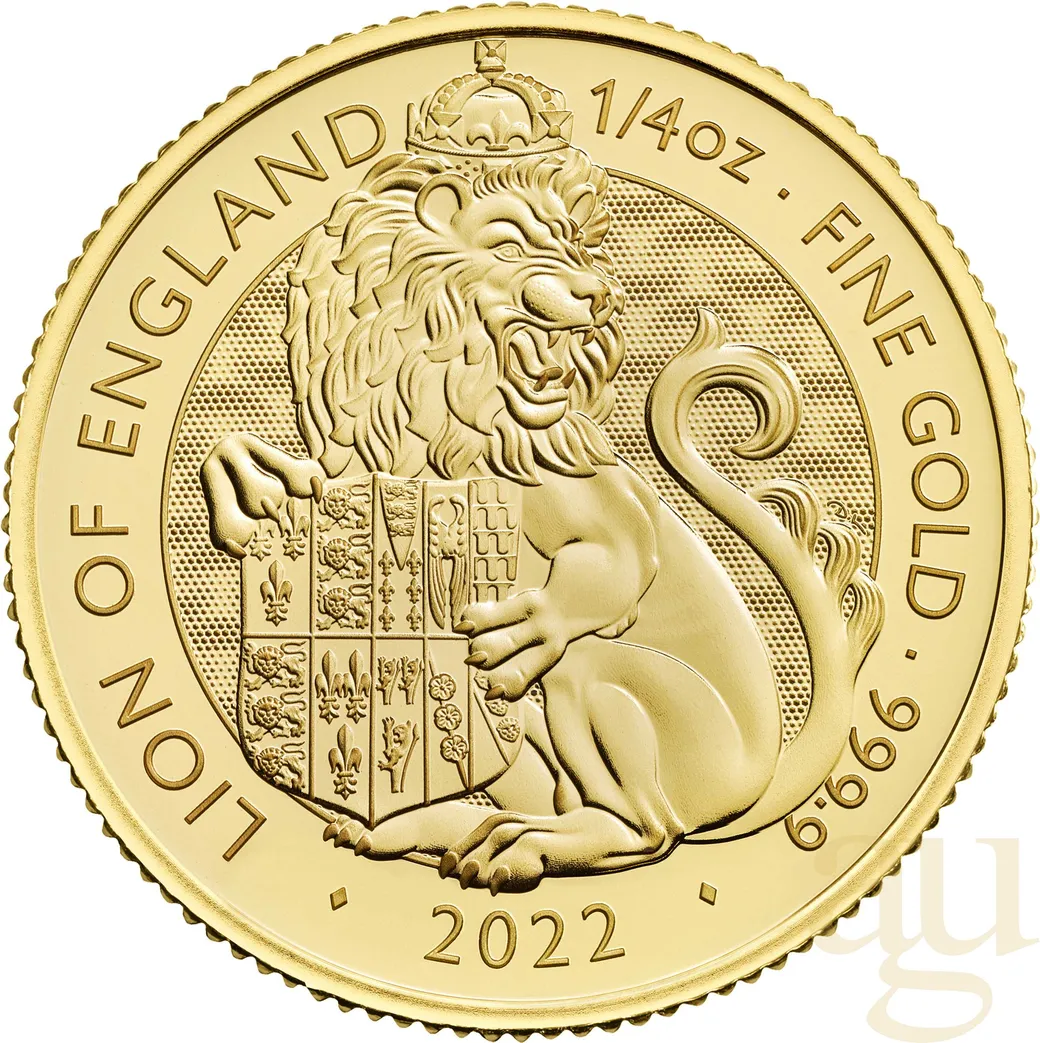 1/4 Unze Goldmünze Tudor Beasts Lion 2022