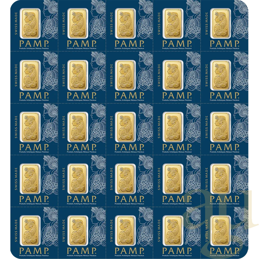 25 x 1 Gramm Goldbarren Multigram PAMP Fortuna