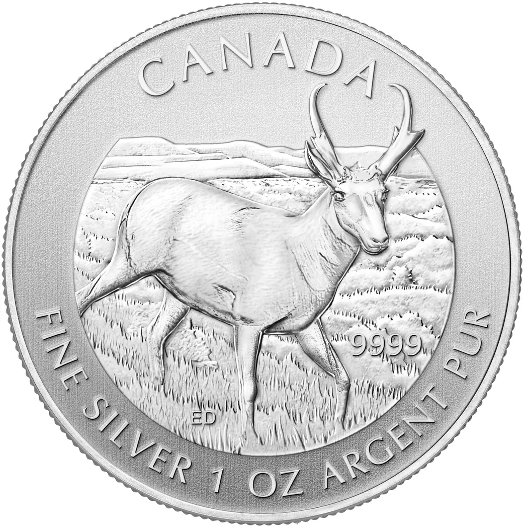1 Unze Silbermünze Kanada Wildlife Antilope 2013