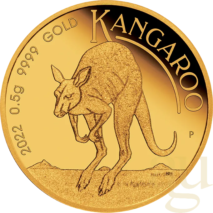 0,5 Gramm Goldmünze Australien Mini Känguru 2022