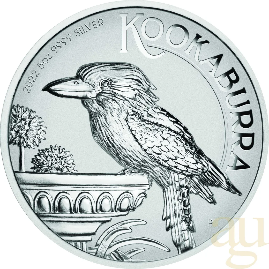 5 Unzen Silbermünze Australien Kookaburra 2022 - Incused Coin