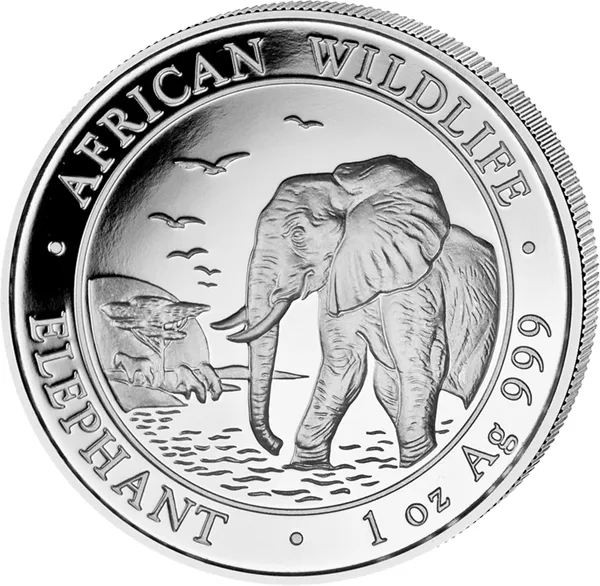 1 Unze Silbermünze Somalia Elefant 2010