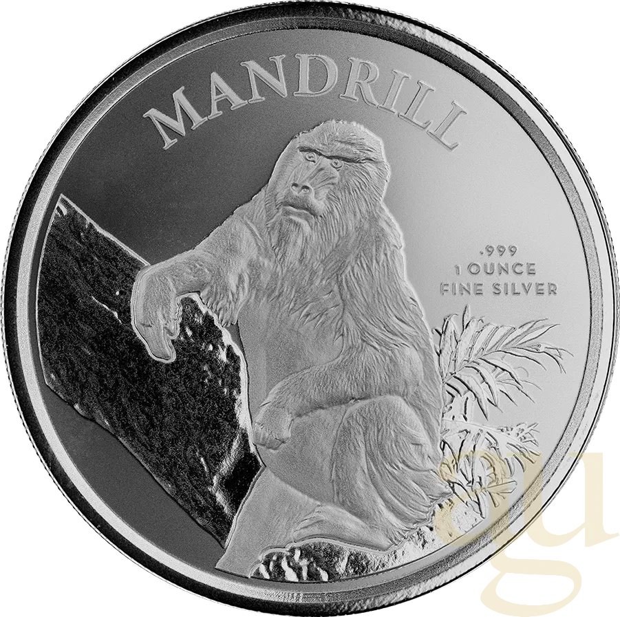 1 Unze Silbermünze Kamerun Mandrill 2021