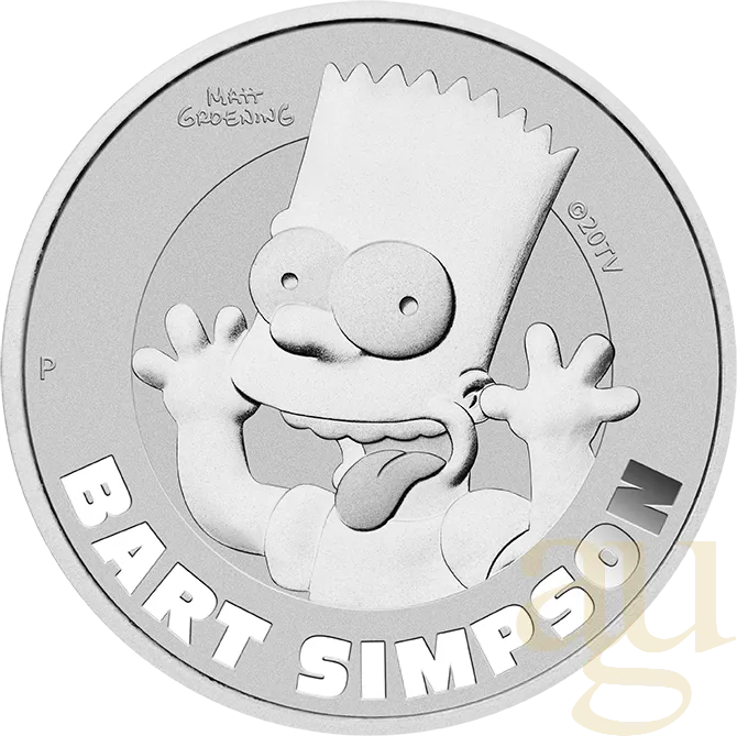 1 Unze Silbermünze Tuvalu Bart Simpson 2022