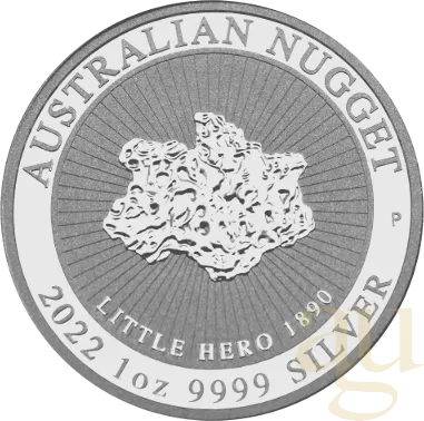 1 Unze Silbermünze Australien Nugget - Little Hero 2022