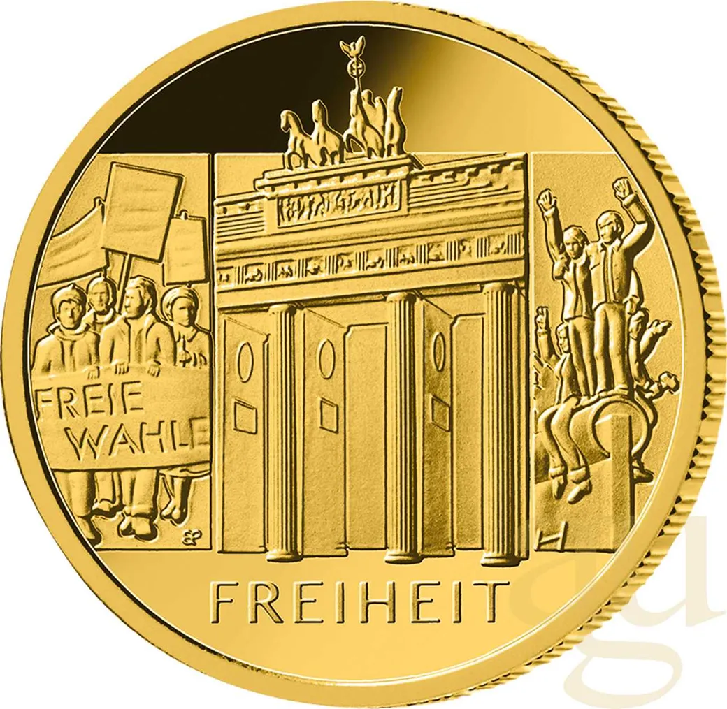 1/2 Unze Goldmünze - Säulen der Demokratie - 100 Euro Freiheit 2022 (A)