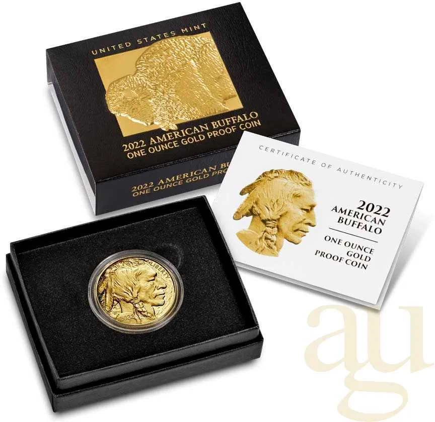 1 Unze Goldmünze American Buffalo 2022 polierte Platte