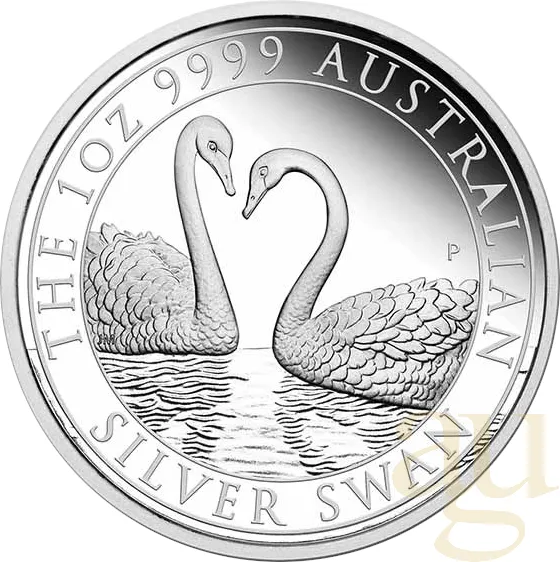 1 Unze Silbermünze Australien Schwan 2022 - polierte Platte