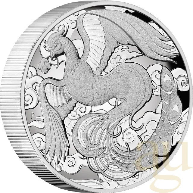 2 Unzen Silbermünze Australien Phönix 2022 - High Relief - polierte Platte