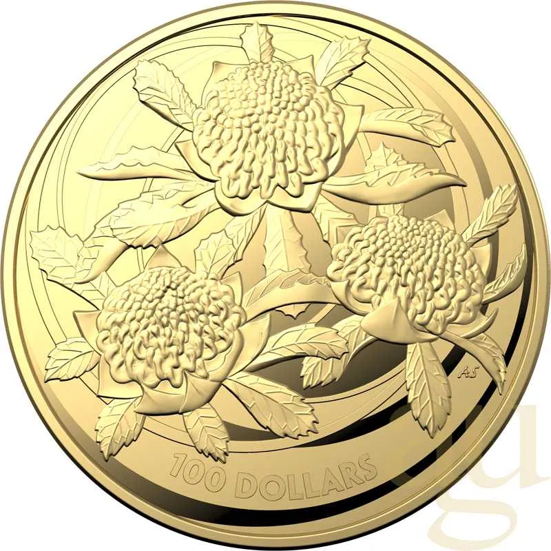1 Unze Goldmünze Wildflowers of Australia - Waratah 2022