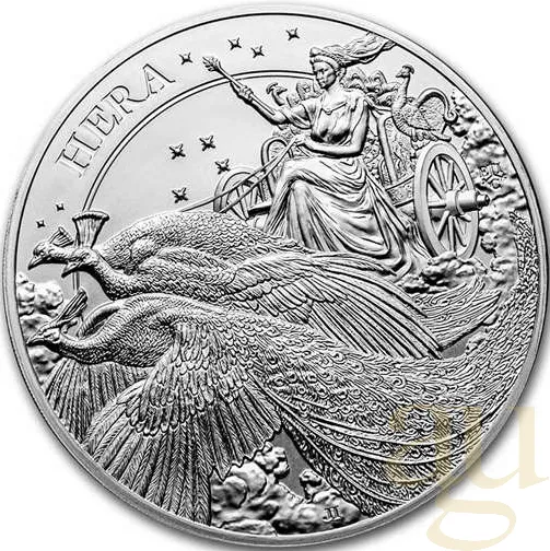 5 Unze Silbermünze The Goddesses Series: Hera and the Peacock 2022