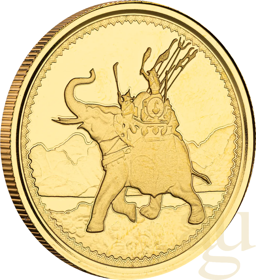 1 Unze Goldmünze Gibraltar War Elephant 2022
