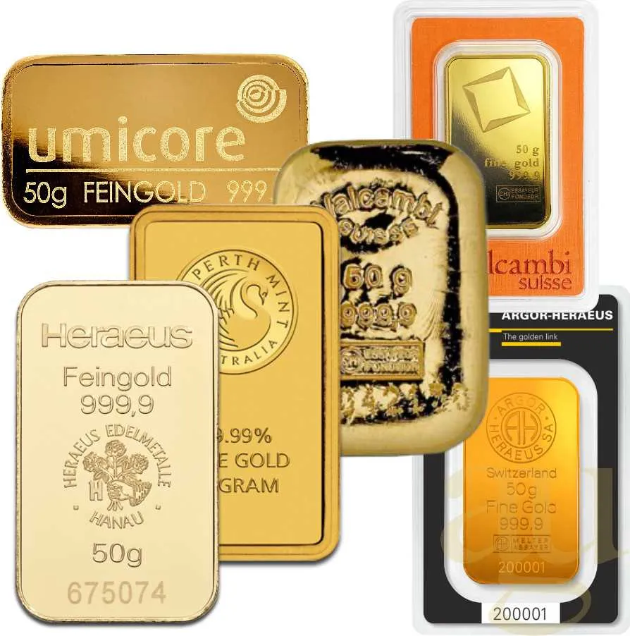 50 Gramm Goldbarren