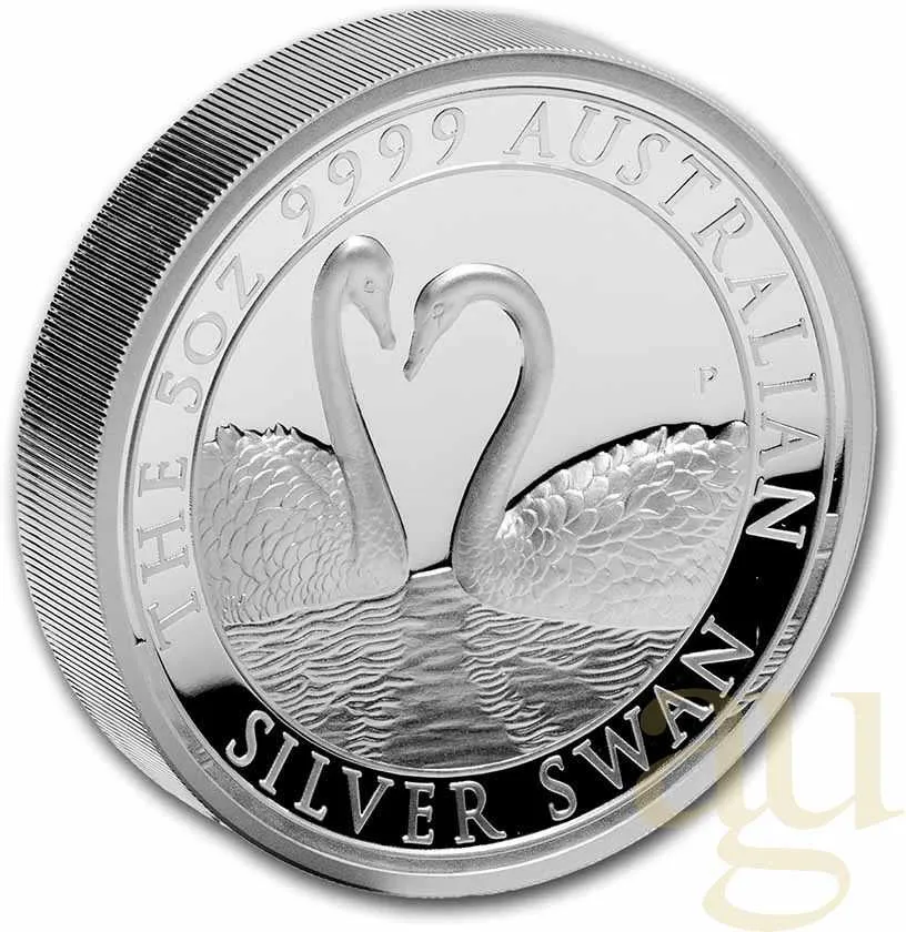 5 Unzen Silbermünze Australien Schwan 2022 - High Relief - polierte Platte