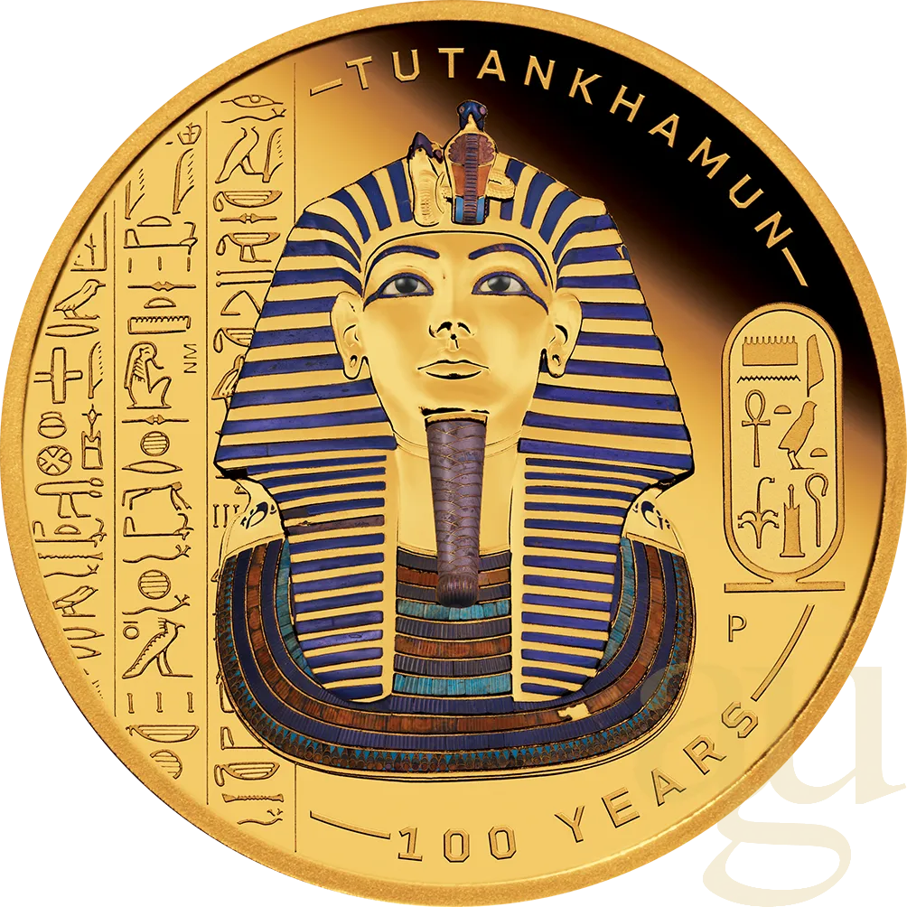 1 Unze Goldmünze Tutankhamun Discovery 100 Year Anniversary proof - coloriert