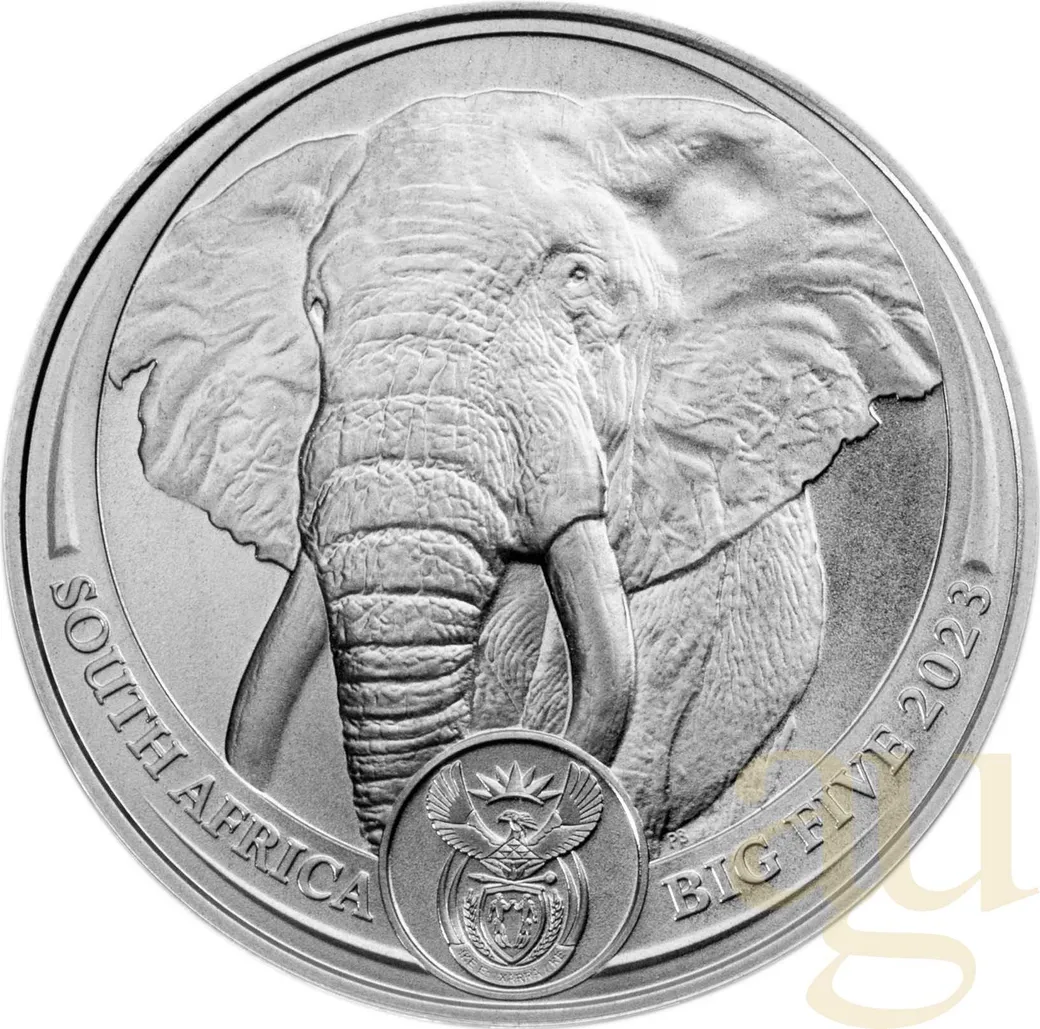1 Unze Platinmünze Südafrika Big Five Elefant 2023