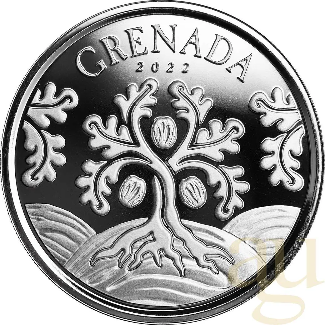 1 Unze Silbermünze EC8 Grenada - Nutmeg Tree 2022