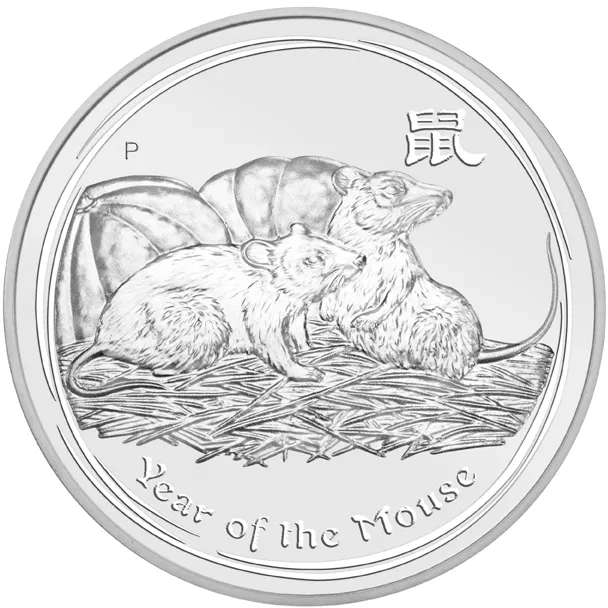 1/2 Kilogramm Silbermünze Australien Lunar II Maus 2008