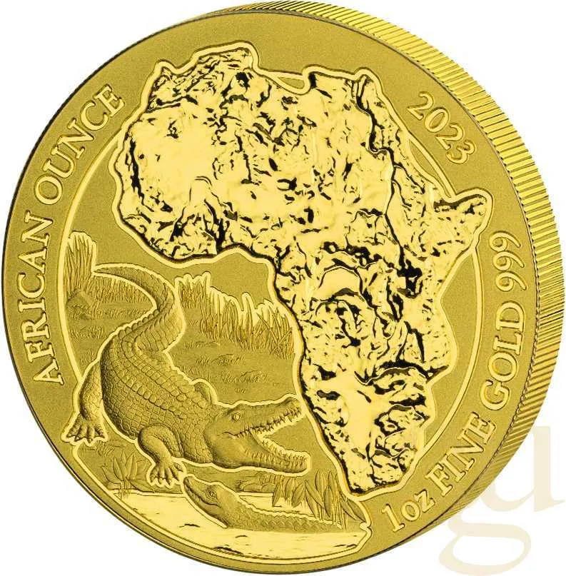 1 Unze Goldmünze Ruanda Nilkrokodil 2023
