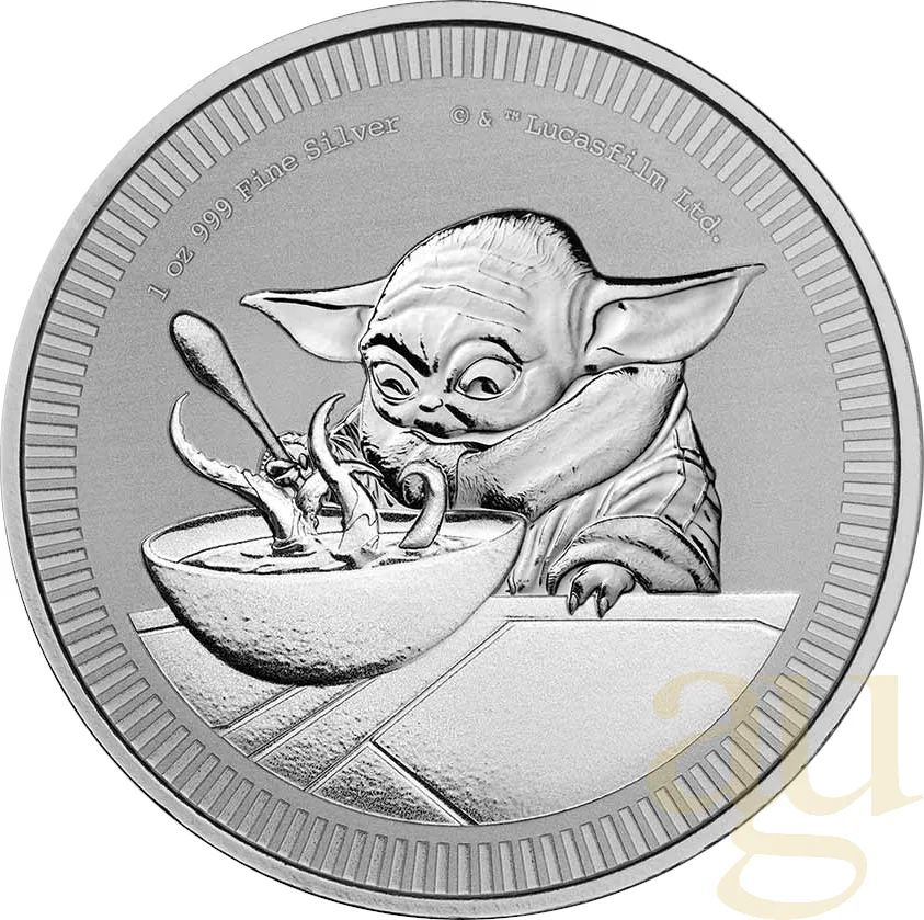 1 Unze Silbermünze Niue Star Wars - Grogu "Baby Yoda" 2022