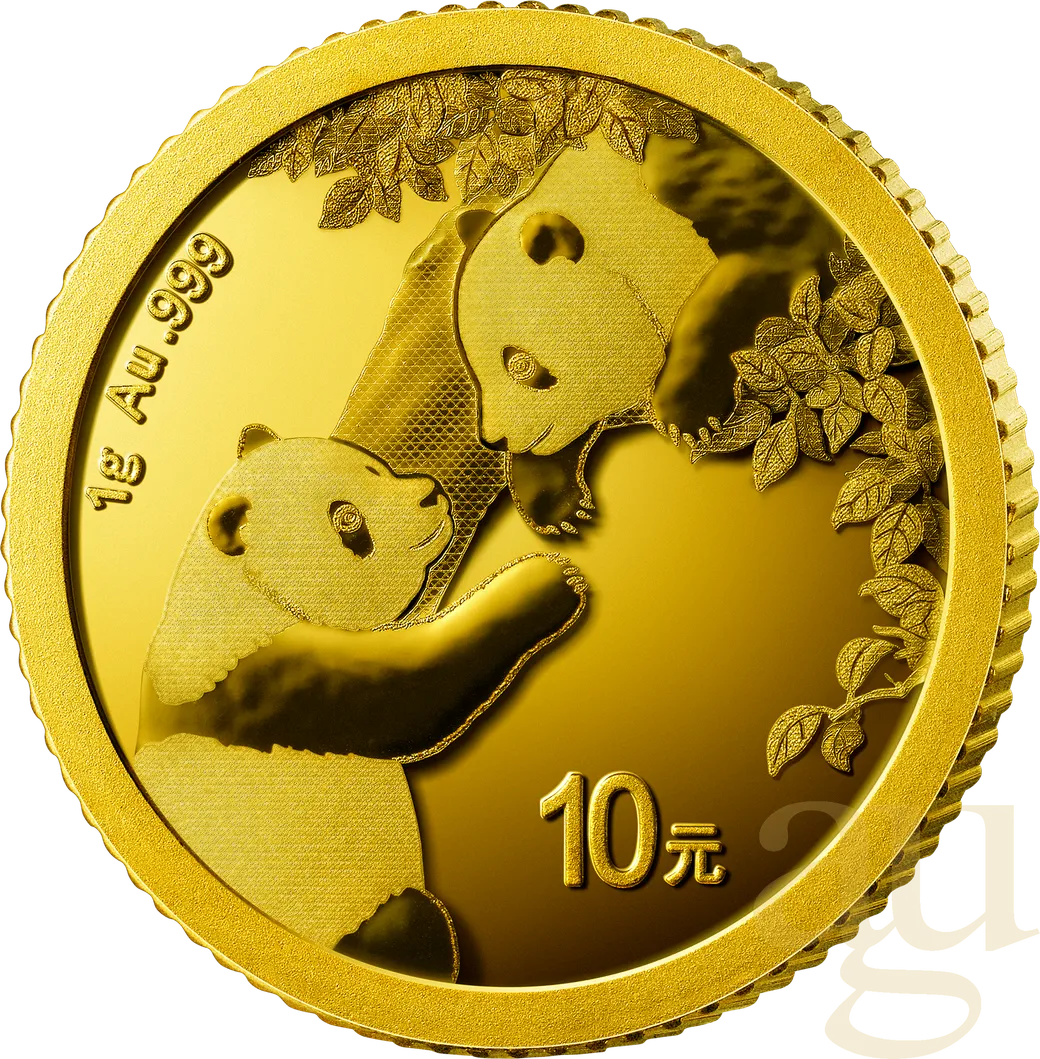 1 Gramm Goldmünze China Panda 2023