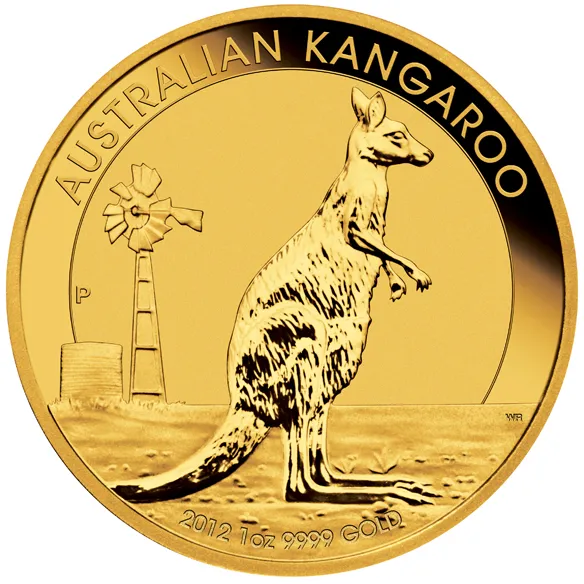 1 Unze Goldmünze Australien Känguru 2012