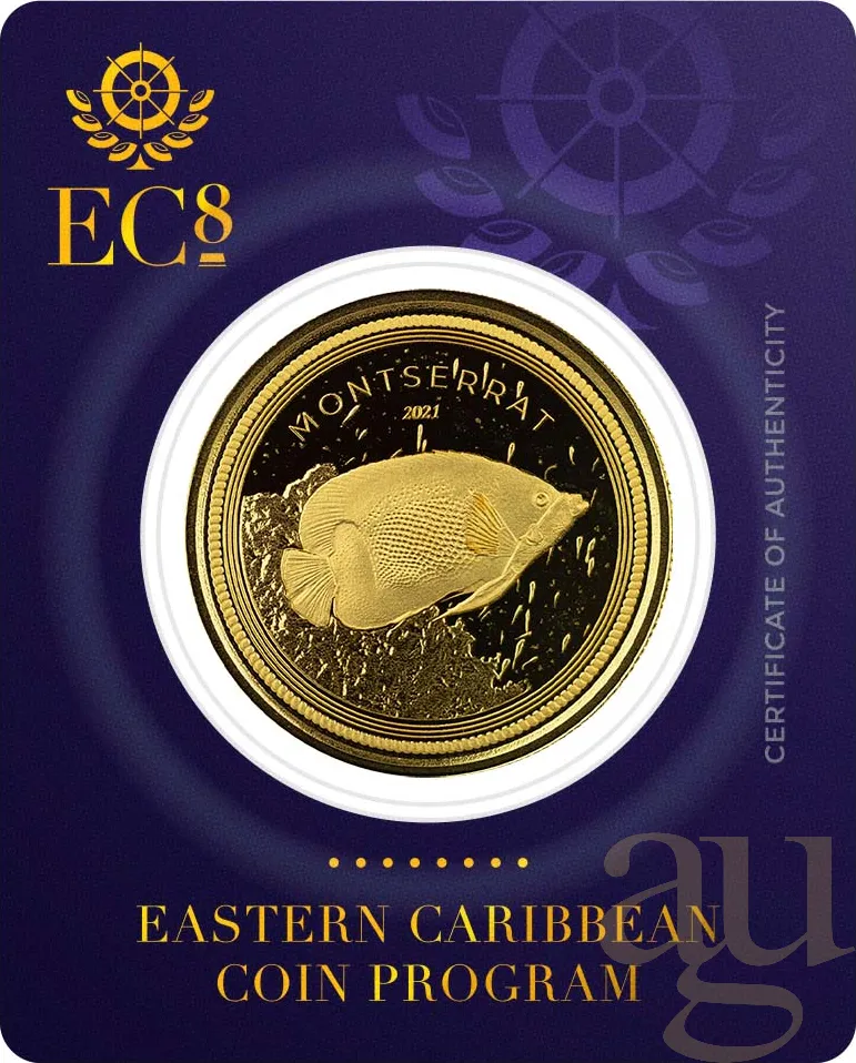 1 Unze Goldmünze EC8 Montserrat - Angelfish 2021