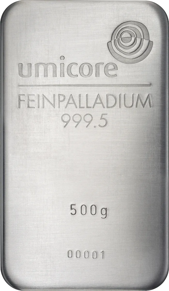 500 Gramm Palladiumbarren