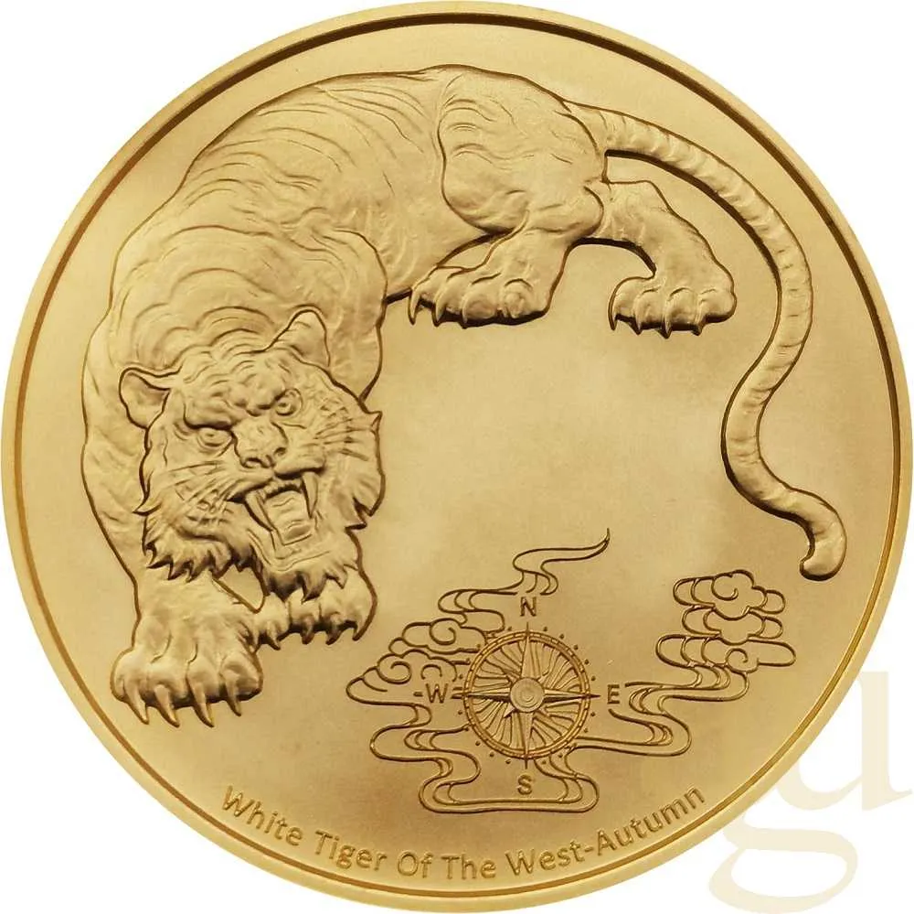 1 Unze Goldmünze Samoa Four Guardians - White Tiger 2023