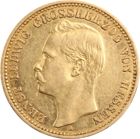 20 Mark Goldmünze Ernst Ludwig Großherzog von Hessen