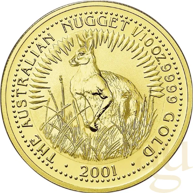 1/10 Unze Goldmünze Australien Känguru 2001