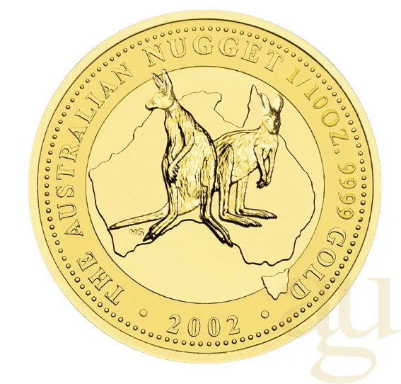 1/10 Unze Goldmünze Australien Känguru 2002