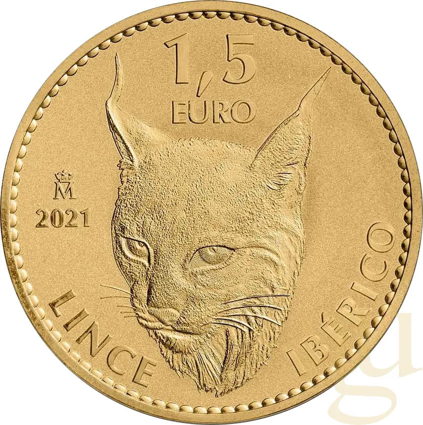 1 Unze Goldmünze Spanien Lince Ibérico - Goldluchs 2021