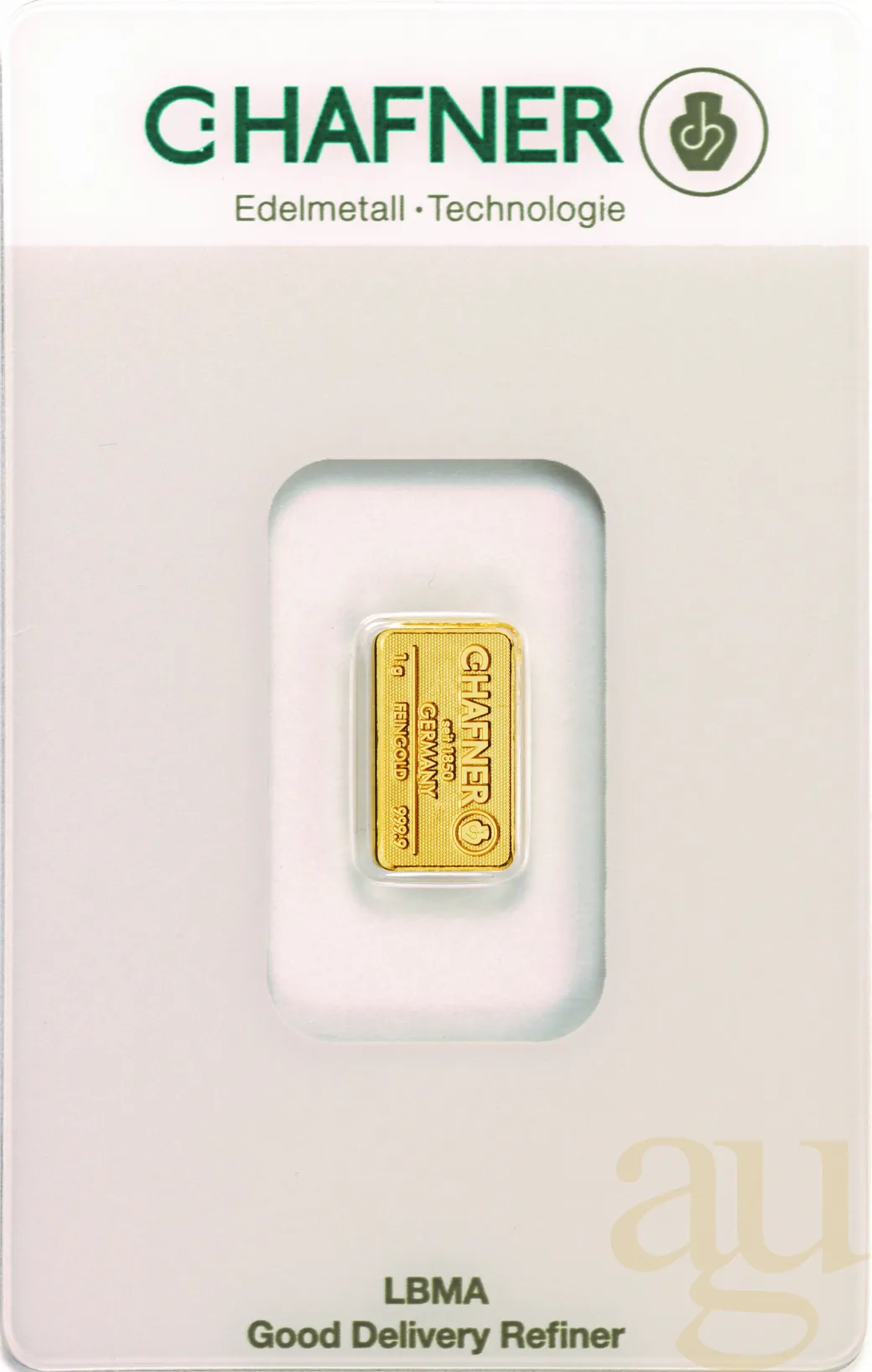 1 Gramm Goldbarren C. Hafner
