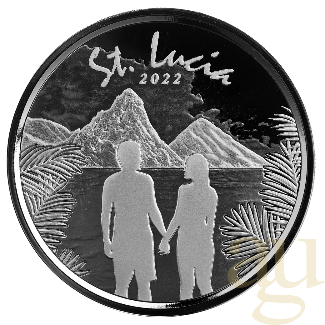 1 Unze Silbermünze EC8 St. Lucia - Couple 2022