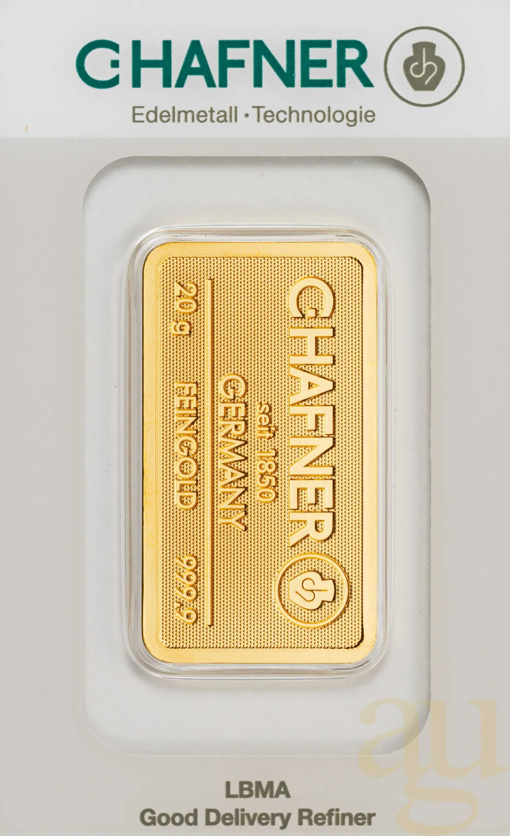 20 Gramm Goldbarren C. Hafner