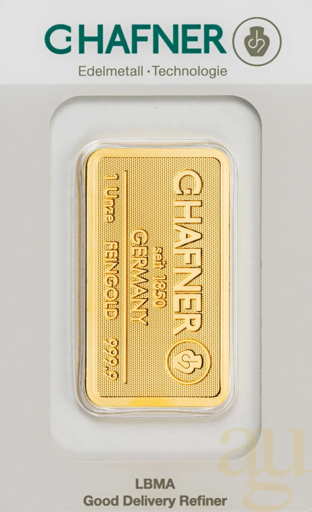 31,1 Gramm Goldbarren C. Hafner